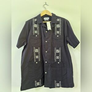 UO / ‘50s Guayabera Short Sleeve Button-Down Shirt